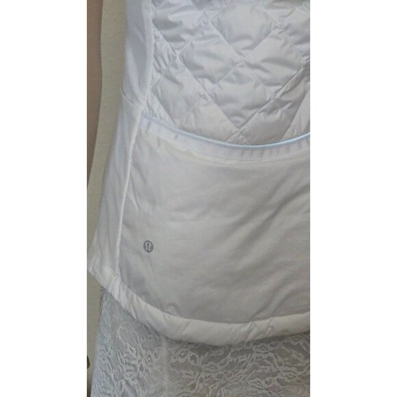 Lululemon women's Down For A Run white Vest size 4 - Picture 8 of 9